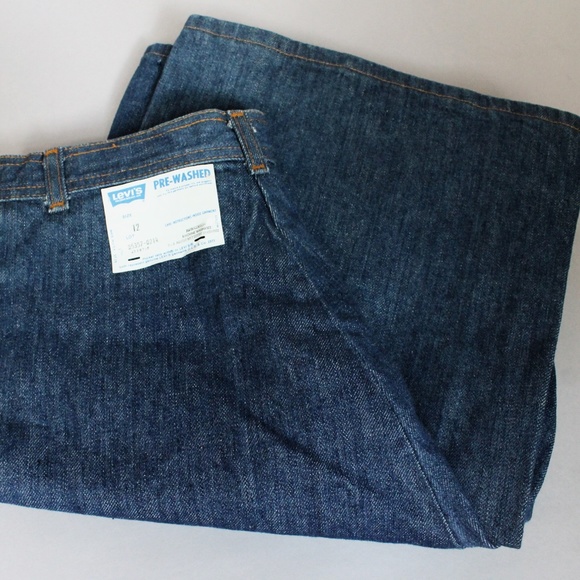 VINTAGE 70s HUGE WIDE LEG INDIGO HIGH WAIST JEANS - Picture 8 of 8